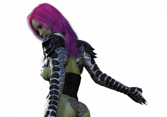 Картинка 3д+графика _science+fiction девушка взгляд фон