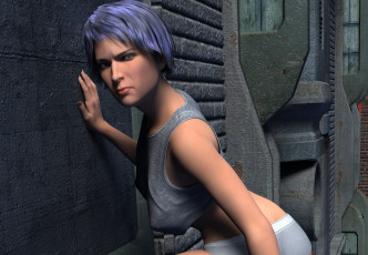 Картинка 3д+графика люди+ people взгляд фон девушка