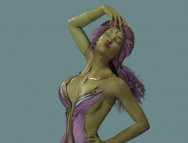 Обои картинки фото 3д графика, люди , people, девушка, фон, взгляд