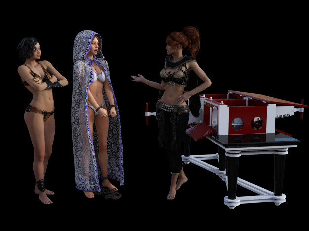 Обои картинки фото 3д графика, люди , people, фон, взгляд, девушки