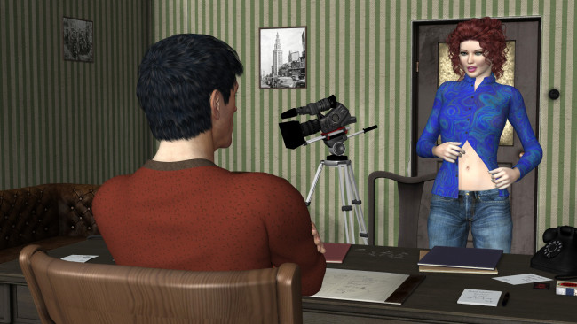 Обои картинки фото 3д графика, люди , people, парень, фон, взгляд, девушка