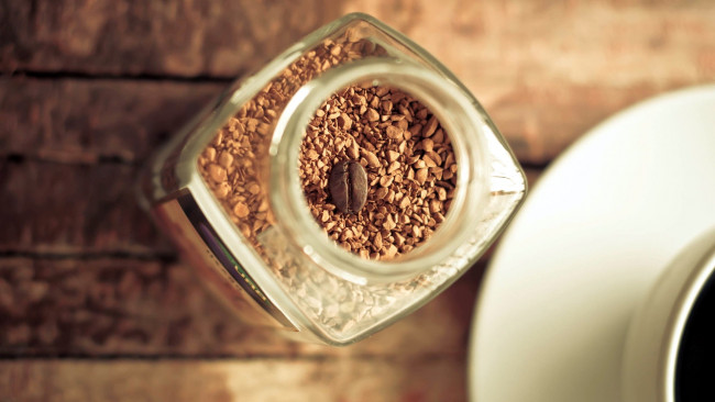 Обои картинки фото еда, кофе,  кофейные зёрна, гранулированный