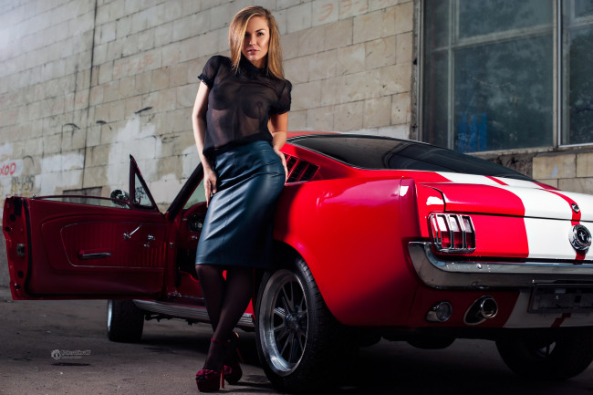 Обои картинки фото girls and auto 44, автомобили, -авто с девушками, girls, auto, красный