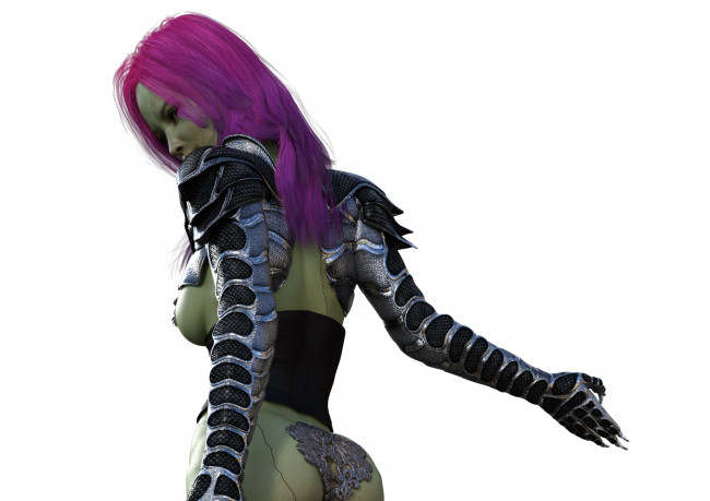 Обои картинки фото 3д графика, _science fiction, девушка, взгляд, фон