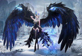 Картинка фэнтези ангелы крылья