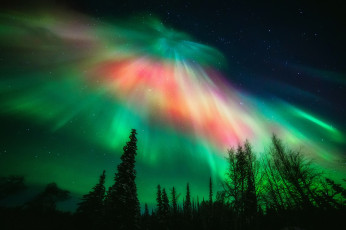 Картинка природа северное+сияние простор