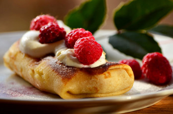 Картинка еда блины +оладьи ягоды малина