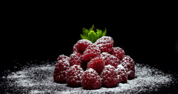 Картинка еда малина спелая ягоды