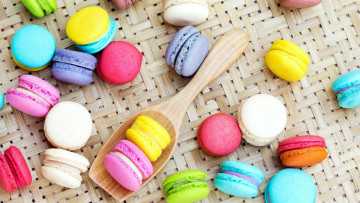 Картинка еда макаруны ассорти печенье лакомство