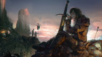 Картинка фэнтези девушки поле боя девушка fantasy art klaus wittmann