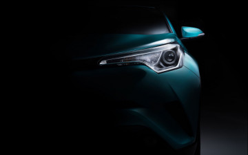 Картинка автомобили фрагменты+автомобиля вид темный фон c-hr toyota