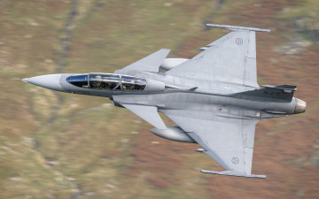 Картинка saab+jas-39d+gripen авиация боевые+самолёты ввс