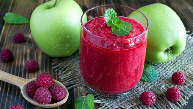 Обои картинки фото еда, напитки, малина, смузи