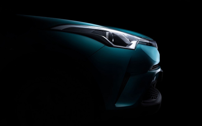 Обои картинки фото автомобили, фрагменты автомобиля, темный, фон, c-hr, toyota
