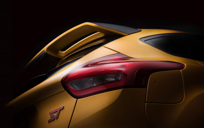 Обои картинки фото автомобили, фрагменты автомобиля, темный, фон, ford, st