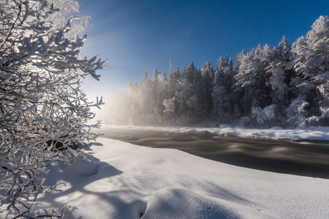 Обои картинки фото природа, зима, простор