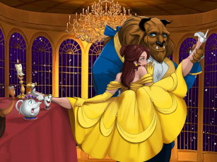 Картинка мультфильмы beauty+and+the+beast девушка фон существо