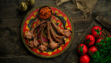 Картинка еда мясные+блюда рёбрышки