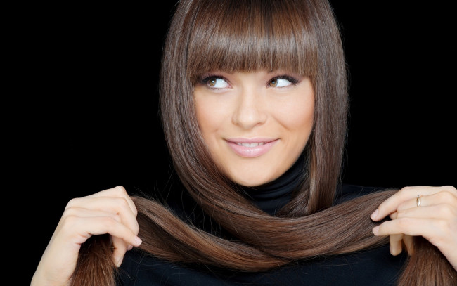 Обои картинки фото девушки, - лица,  портреты, шатенка, улыбка