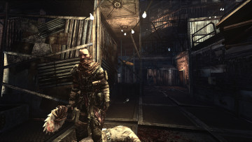 Картинка видео+игры afterfall +insanity человек оружие развалины