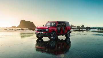 Картинка ford+bronco+4-door+outer+banks+2022 автомобили ford bronco 4door outer banks джип форд побережье красный