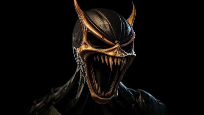 Обои картинки фото фэнтези, демоны, нейросети, графика, нейроарт, ai, art, нейронные, сети, рисунки, нейро, искусство, пасть, клыки