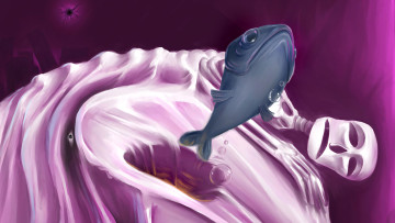 обоя 295547, рисованное, животные,  рыбы, рыба