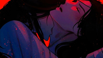 обоя аниме, tian guan ci fu, хуа, чэн, се, лянь, поцелуй