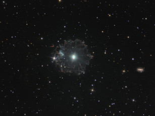 Картинка ngc 6543 туманность кошачий глаз космос галактики туманности