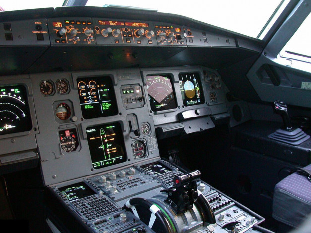 Обои картинки фото авиация, кабина, пилотов