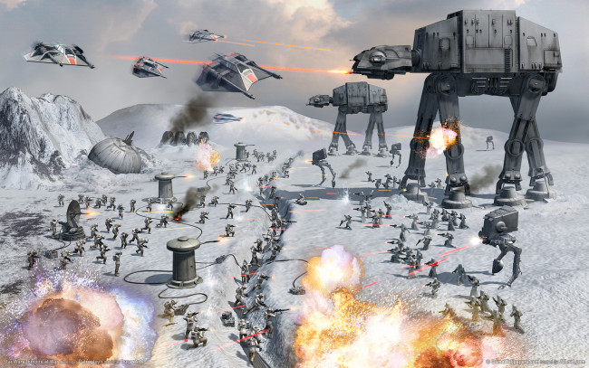 Обои картинки фото видео, игры, star, wars, empire, at, war