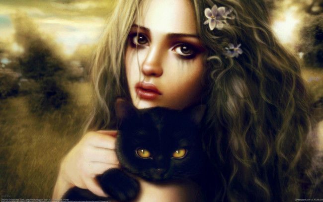 Обои картинки фото omar, diaz, фэнтези, девушки