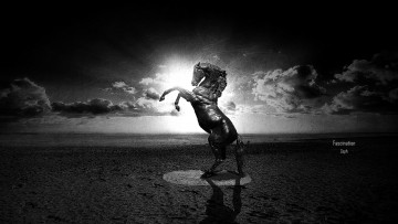 Картинка 3д графика animals животные лошадб