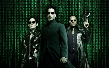Картинка матрица кино фильмы the matrix reloaded нео neo тринити морфиус оружие