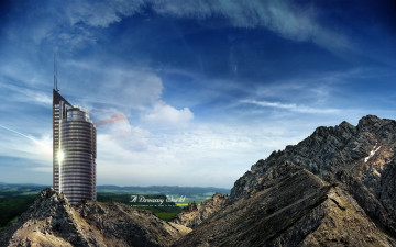 Картинка разное компьютерный дизайн горы облака планета