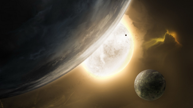 Обои картинки фото космос, арт, планеты