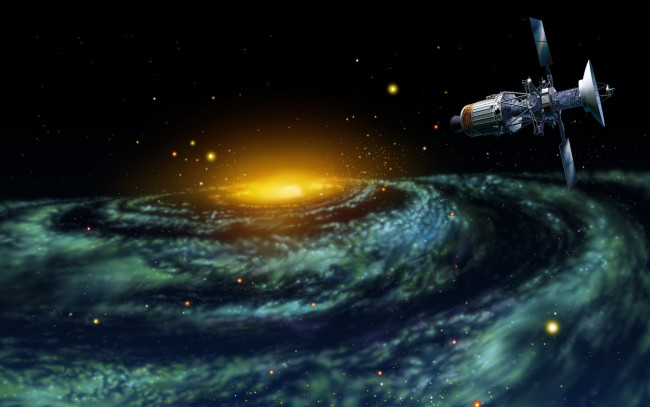 Обои картинки фото космос, арт, диск, туманность, рождение, звезда