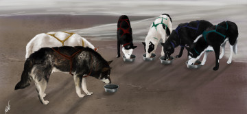 Картинка рисованные животные собаки