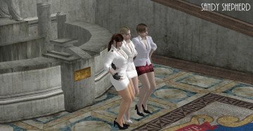 Картинка 3д графика people люди девушки