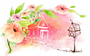 Картинка векторная графика цветы