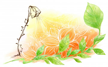 Картинка векторная графика цветы