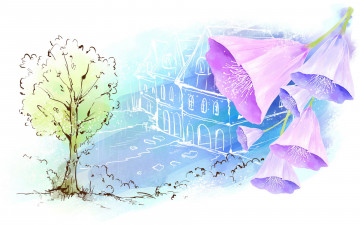 Картинка векторная графика цветы