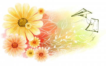 Картинка векторная графика цветы