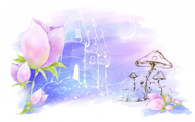 Обои картинки фото векторная, графика, цветы