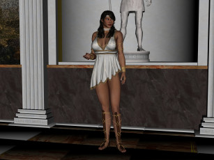 Картинка 3д+графика люди+ people девушка взгляд