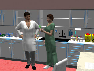 Картинка 3д+графика люди+ people мужчина девушка шприц