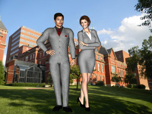 Картинка 3д+графика люди+ people мужчина девушка