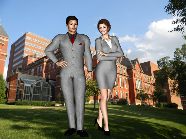 Обои картинки фото 3д графика, люди , people, мужчина, девушка