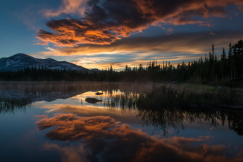 Картинка природа реки озера закат озеро пейзаж