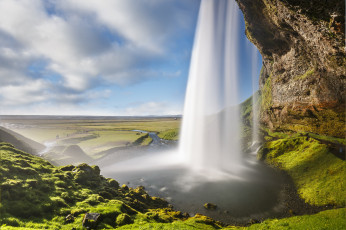 Картинка природа водопады поток гора водопад пейзаж долина река ручей